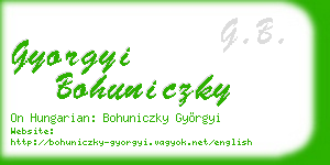 gyorgyi bohuniczky business card