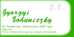 gyorgyi bohuniczky business card